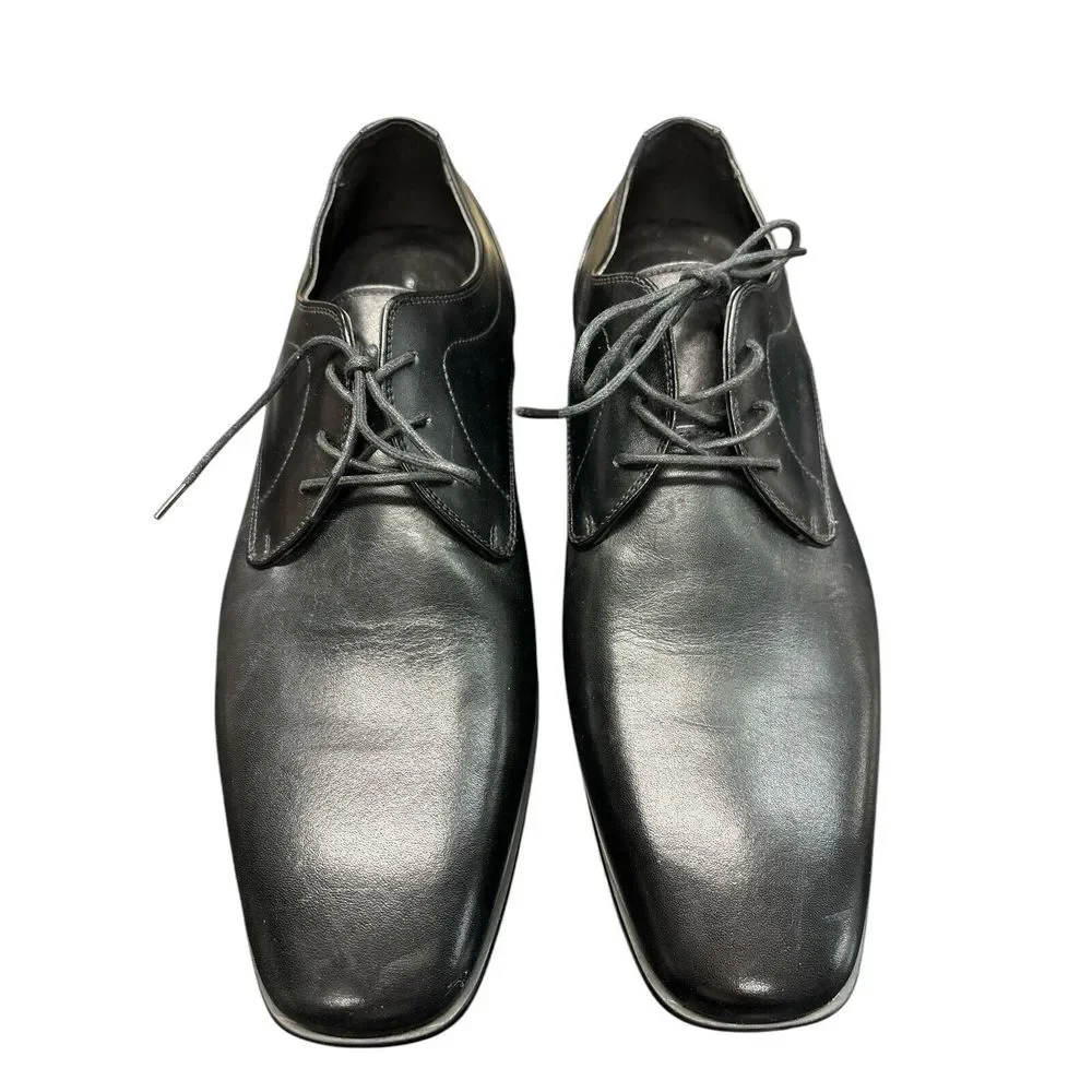 Giorgio Brutini Mens Oxford Dress Shoes Black‎ Leather Lace Up Size 14 M